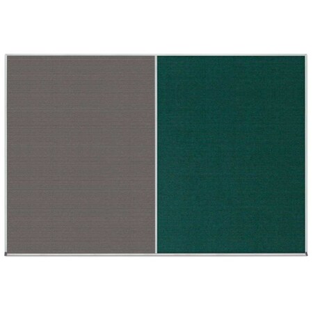 United Visual Products Enclosed Corkboard, 1 Door, 72"x48", 4" Fra UV3405-SATIN-SURF